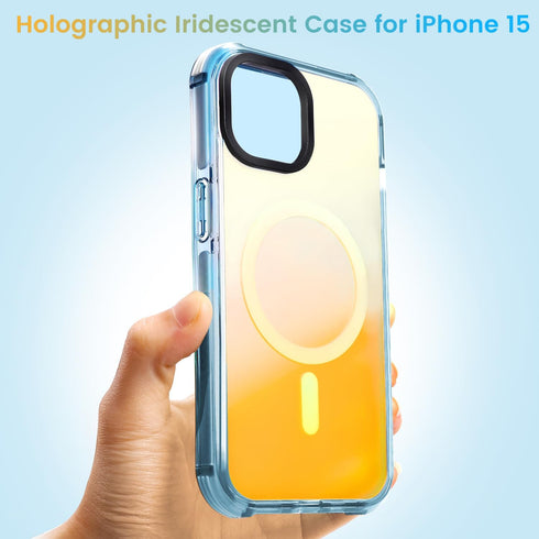 Tigowos Magnetic Bumper Case for iPhone 15, Fits MagSafe 20FT Drop Resistant Shockproof Slim Fit Cover