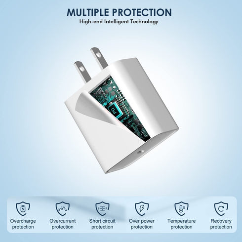 iPhone 15 Fast Charger Block,?3Pack?20W USB C Wall Charger Block Super Fast Charging Block 20W Plug Blocks PD 3.0 Type C Adapter for iPhone 15 Pro Max/iPhone 14 Plus/13/12/11/AirPods/iPad Pro/Air/Mini