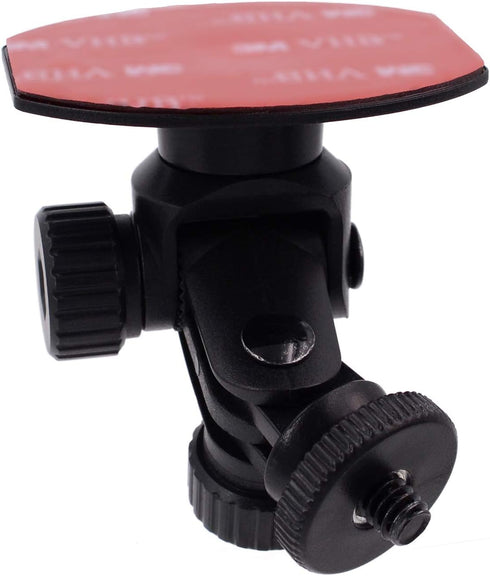 CH114 1/4"-20 Thread Car Camera Mount Holder with 3M Double-Sided Adhesive Base - Universal Dash Cam Tripod Holder for