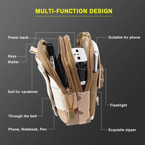 Universal Outdoor Phone Pouch Case, Waist Cell Phone Holster Belt Bag for iPhone X 8 7 6 6s Plus, Samsung Galaxy