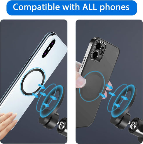 RECO 360 17mm/0.67inch Phone Magnetic Ball Mount Adapter Compatible with MagSafe, Degree Rotate Mout Fit All Ball Joint