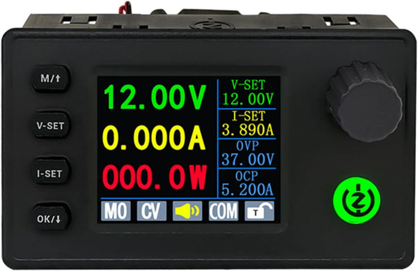 Adjustable 90W DC DC Buck Boost Power Converter, Color Display, Regulated Laboratory Power Supply, 0.5-36V Module