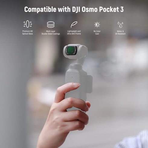 NEEWER Magnetic CPL Filter for DJI Osmo Pocket 3 - Multi Coated Circular Polarizer Kit with 2 Screen Protectors
