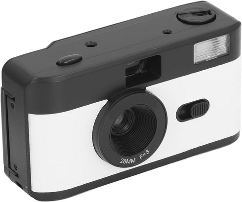 XUMIUZIY 35MM, 135 35MM 28MM F/8 1/120s Film Camera Reusable with Flash, Supports or Black and White or Color Film