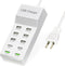 USB Charger, 100W Charging Station with 10-Port (6 USB-A & 2 USB-C) Compatible with iPhone 15/14/13/12/11