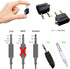 Dual Pin Airplane Headphone Adapter: Gold Plated 3.5mm Male Mono TS to 3.5mm Female Stereo TRS Jack.