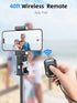 Kaiess 62" Phone Tripod & Selfie Stick, Extendable Photography Light Stand with Wireless Remote, Solidest, Portable