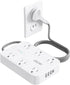 LENCENT 2 Prong Power Strip, 3 to 2 Prong Outlet Adapter, 6ft Braided Extension Cord with Thin Flat Plug, 6 AC & 4 USB