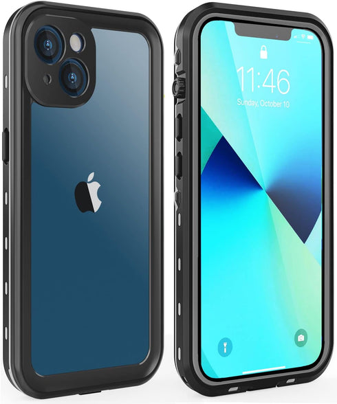 Waterproof Shockproof Dustproof Case for iPhone 13, Full-Body Sturdy with Camera Lens Protector and Built-in Screen