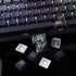 Tsungup PBT Keycaps - Side Printed 135 Keys Bamboo Sea Custom Keycaps, Gradient Grey Shine Through for Cherry MX