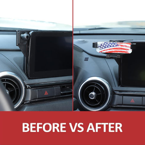 Car Navigation Screen Mobile Phone Holder for Mazda MX-5 ND 2015-2023, Handsfree Center Console Navigation Screen