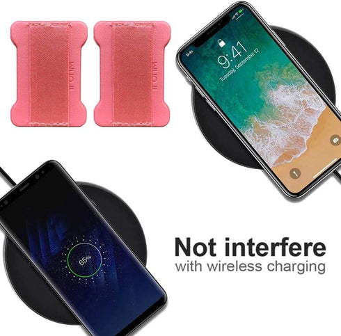 WUOJI 2Pack Universal Phone Grip for Smartphones - Phone Holder for Hand for Back of Phone - Wireless Charging