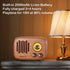 SIMOLIO Retro Bluetooth Speakers with Loud HD Sound, Nature Black Walnut Vintage Style Wooden Speaker with FM Radio