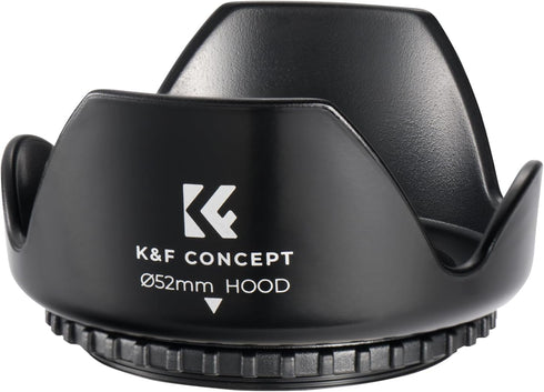 K&F Concept 52mm Tulip Flower Lens Hood for Nikon D3300 D3200 D3100 D5500 D5300 D5200 DSLR Cameras with AF-S Lenses
