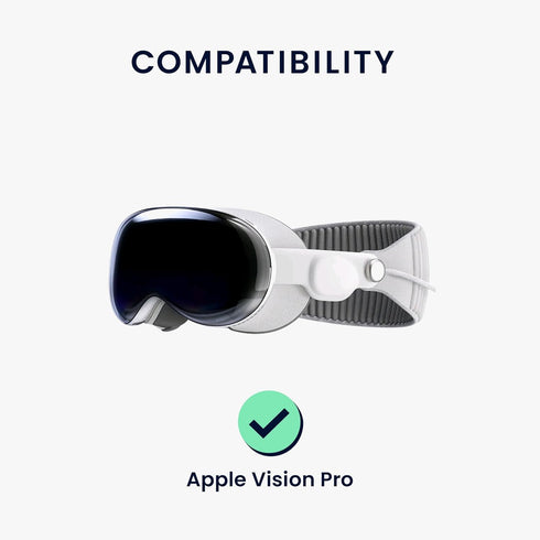 kwmobile Cover for Apple Vision Pro VR Glasses - Silicone Mask - White Compatible with VR Lenses