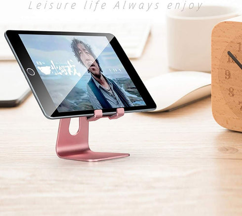2020 Adjustable Cell Phone Stand, Aluminum Desk Holder for iPhone Xs Max, Xr, 8, 7, 6, 6s Plus, Silver