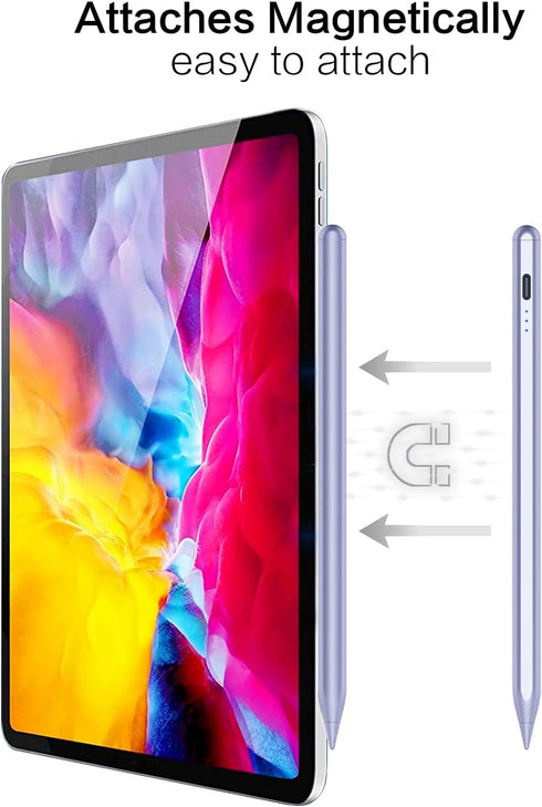 Stylus Pen for iPad, Apple Pencil 2nd Generation for iPad Pro 11/12.9 Inch, Compatible with iPad 9/10th Gen, Purple
