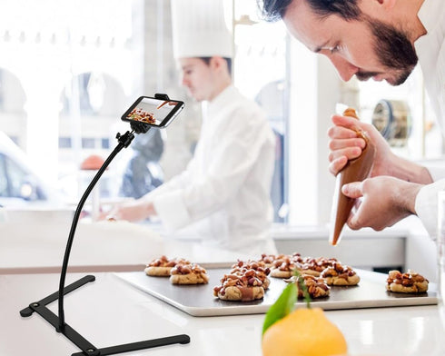 DS. DISTINCTIVE STYLE Phone Holder for Video Recording - 15 Inch Bendable Gooseneck Desk Tripod for iPhone