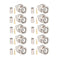 10 Pack 50 Ohm BNC Male Crimp Connector for RG58/RG142/RG400/LMR195/KSR195/3D-FB Cable