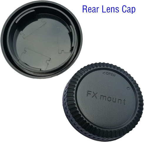 Rear Lens Cap + Fuji X Body Cap Cover for Fujifilm X-T5 X-T4 X-T3 X-E4 X-T2 X-T1 X-S10 X-T30 II X-T20 X-T10 X-T200