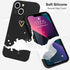for iPhone 13 Case Cute Slim Shockproof Phone Case with Wireless Charging Support and Protection, Black