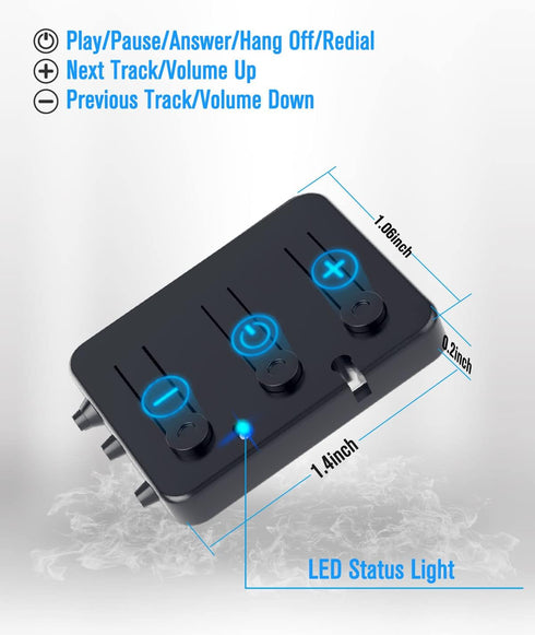 MUSICOZY Bluetooth 5.2 Module & Speakers for 3D Sleep Headphones Eye Mask with Charging Cable