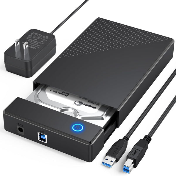 CLAVOOP 3.5 Hard Drive Enclosure, USB 3.0 Internal/External Hard Drive Case Lay-Flat Dock