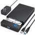 CLAVOOP 3.5 Hard Drive Enclosure, USB 3.0 Internal/External Hard Drive Case Lay-Flat Dock