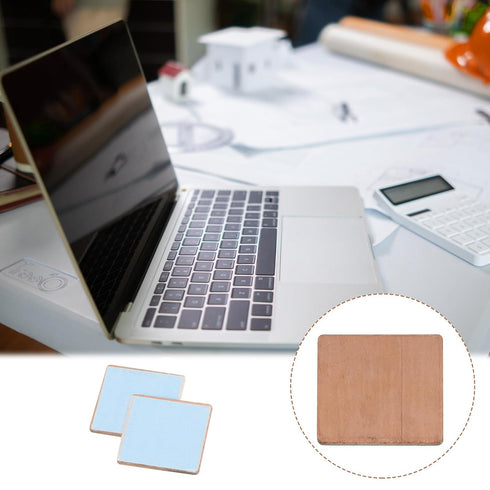 MECCANIXITY Heatsink Copper Sheet Shim, 1.2mm Thickness 20 x 20mm Pad with Thermal Conductive Adhesive Tapes, 5 Set