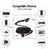 ZEQKULW 2RCA 25 2 (1,Black, 25FT) Audio Subwoofer Cable ft Male to Male Stereo Dual RCA Cables Shielded Gold-Plated RCA