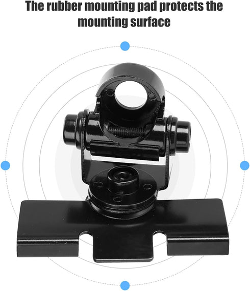 VGEBY 360 Car Antenna Mount Bracket, Degree Adjusting Angle Radio Antenna Mount Bas for Mobile Radio Car Clip Mount