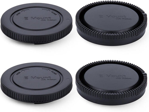Camera Rear Lens Cap & Body Cap Cover for Sony E Mount A1 A7C A7R IV III A7 III II A7S III II A6600 A6500 A6400 A6300 A6100 A6000 Replace Sony ALC-B1EM -2 Packs