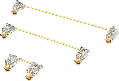 Stabilizer V2, Screw in Stabilizers with 2u 6.25u 7u Wires for Mechanical Keyboards (V2 Clear 100% Kit)
