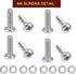 M4 Screws M4x12mm for TV Mount or Monitor, 30 Inch or Small VESA Mount, Phillips Head Screw Pack of 8