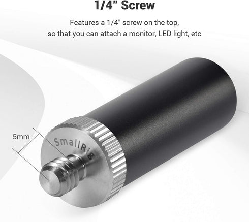 SMALLRIG Standard 15mm Micro Rod, 1.5 Inches Long with 1/4" Male Female Thread for Clamp Mount