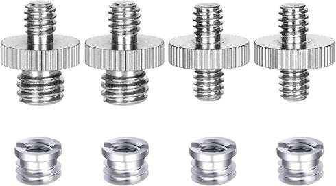 8PCS 1/4 Inch to 3/8 Inch Male Camera Screw Mount Adapter, Tripod Screw Adapter Set