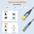 JXMOX USB to 3.5mm Jack Audio Adapter, 2-Pack USB-A to 3.5mm TRRS Female, External Stereo Sound Card
