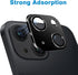 iPhone 15 & 15 Plus Camera Lens Protector - Black, Anti-Scratch Tempered Glass, Shockproof Full Protective Cover.