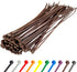 GTSE 12 Inch Brown Zip Ties, 100 Pack, 50lb Strength, UV Resistant Nylon Cable Ties, Self-Locking