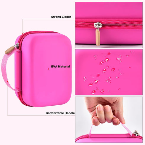 Kids Instant Print Camera Case for Dylanto, VTech KidiZoom, Goopow, and FUNKAM Waterproof Cameras (Pink)