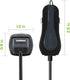 Cellet Fast Charging 2.4 Amp Dual USB Car Charger with 6ft Micro USB Cable, Compatible for LG Aristo 2 Plus, Enlighten,