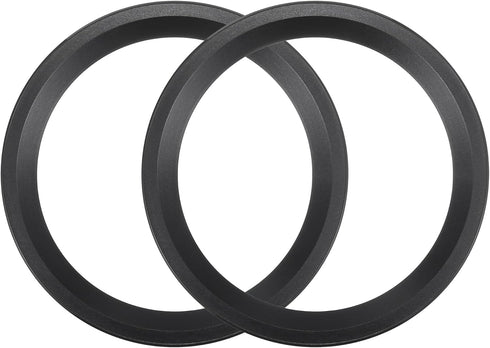 ACROPIX Universal 6.5" Subwoofer Speaker Rings Cover, Decorative Circle without Mesh Grille, ABS Black, Pack of 2
