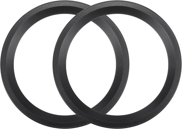 ACROPIX Universal 6.5" Subwoofer Speaker Rings Cover, Decorative Circle without Mesh Grille, ABS Black, Pack of 2
