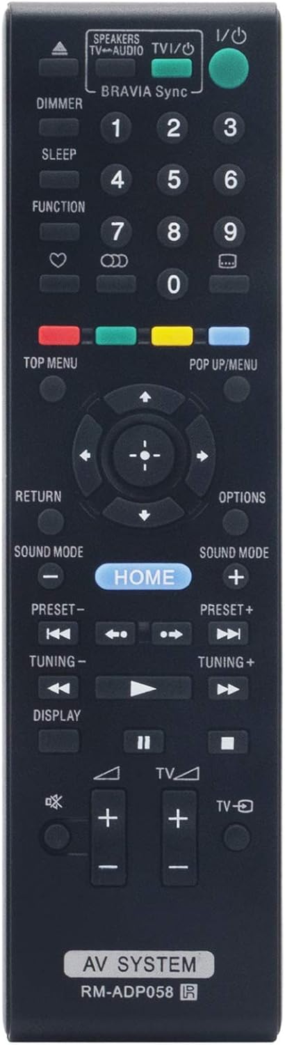 RM-ADP058 Replacement Remote Fit for Sony Home Theater System, BDV-L600 BDV-E880 BDV-E280