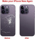 OEM Rear Back Glass Replacement for iPhone 14 Pro 6.1 inches with Repairing Tool Kit (Deep Purple)