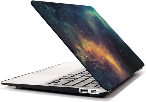 UESWILL Galaxy Pattern Hard Shell Case Cover for 2010-2017 MacBook Air 13 inch, Nebula/Green