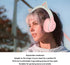 KUIDAMOS Cat Ear Headphones with Detachable Microphone, 7 Colors LED Lights, Foldable Over Ear Headphones, BT and Wired