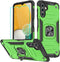 HNHYGETE Phone Case for Galaxy A13 5G with Screen Protector, 360° Military Grade Rotatable Kickstand, Green