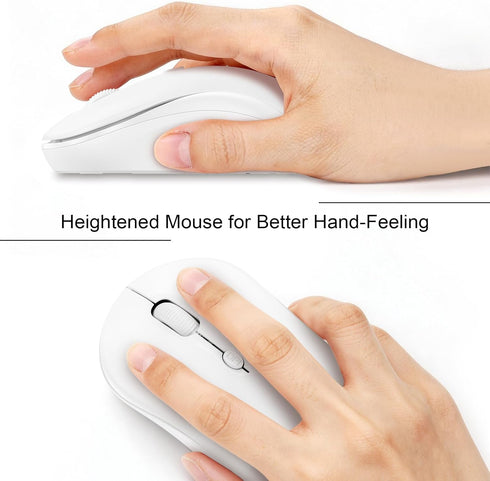 Inibak 2.4GHz 3 800/1200/1600 Wireless USB Mouse, Wireless Computer Mouse for Laptop, Mac, PC, Desktop, Office Use