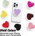 Svanove 3D Heart Magnetic Phone Grip Compatible with Magsafe Phone Grip Holder, Cute Collapsible Glass Grips Stand